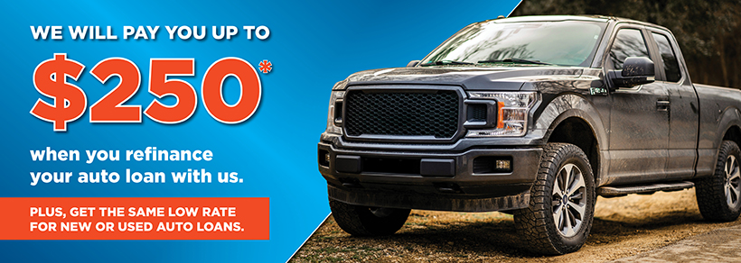 We will pay you up to $250* when you refinance your auto loan with ILWU Credit Union!